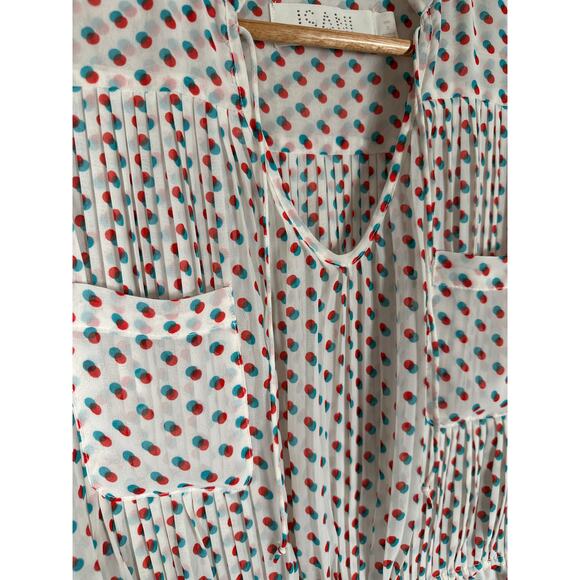Anthropologie ISANI Venn Polka Dot Peplum Blouse Women’s Size 2 - Picture 5 of 9